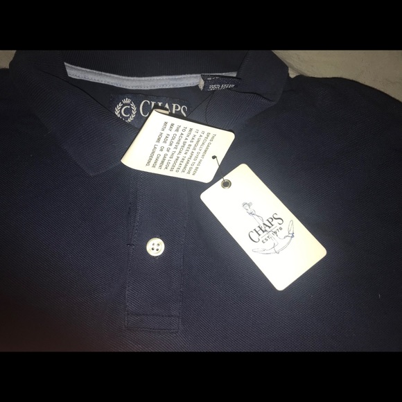 NWT Men’s Navy Blue CHAPS Short Sleeve Polo Small - Picture 4 of 4